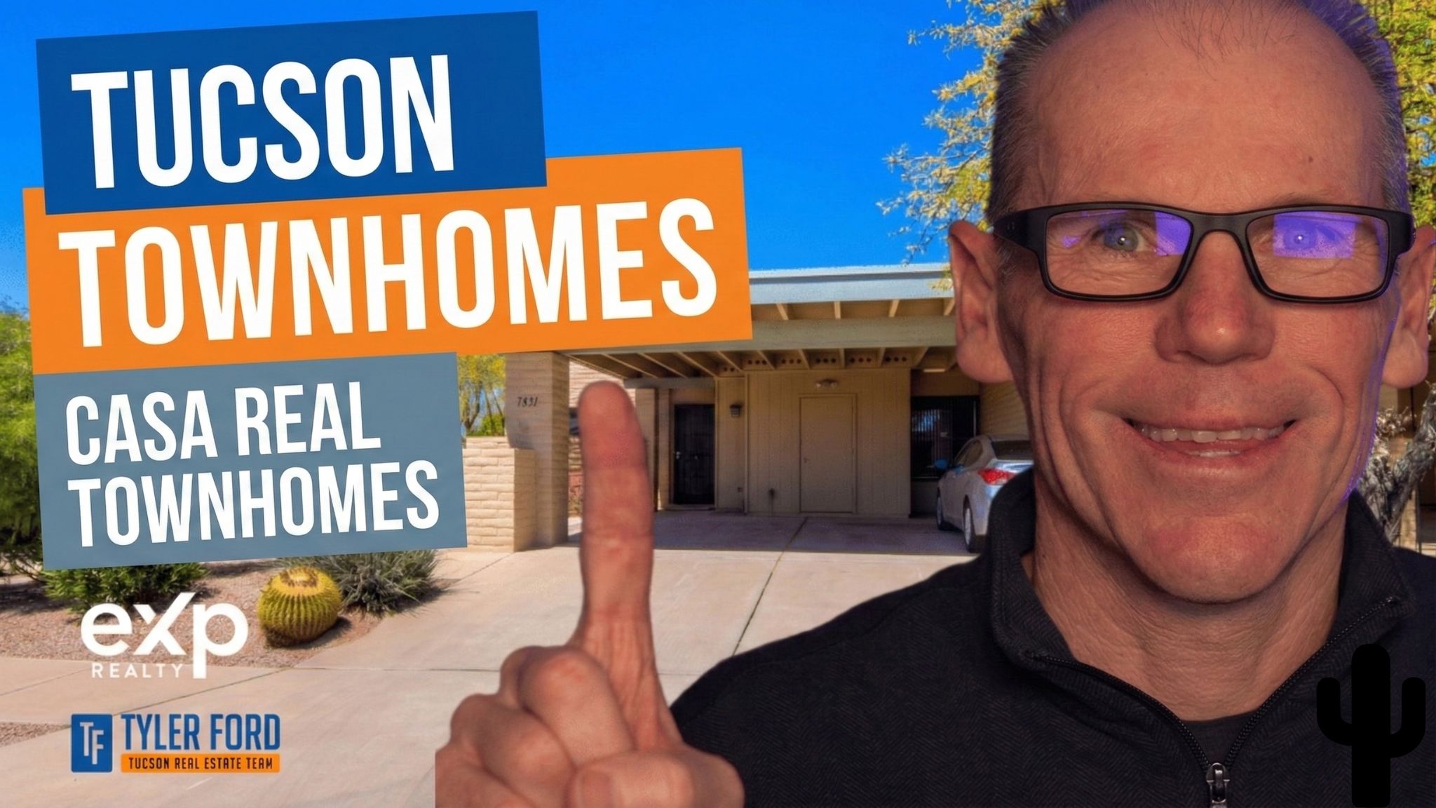 Tyler Ford standing in front of the Casa Real community in Tucson, Arizona - Real Estate and Neighborhood Guide by Blaine Bond.