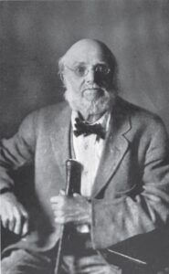 Portrait of Samuel C. Hughes, a foundational Tucson pioneer, merchant, and philanthropist known as "Uncle Sam" who donated the land for Tucson’s first public schools — Real Estate Historical Data by Blaine Bond.