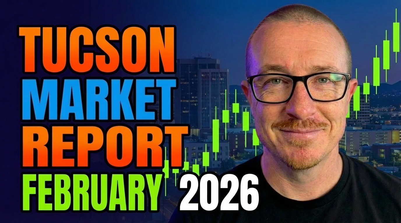 February 2026 Tucson Housing Market Report showing a median single-family home price of $380,000 and 4.09 months of supply - Market data briefing by Blaine Bond.